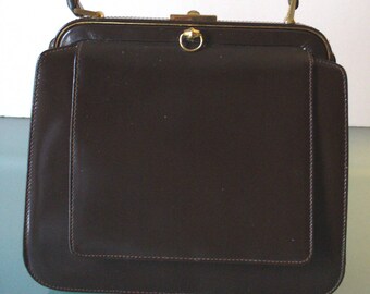 Vintage Dofan Made in France Chocolate Handbag