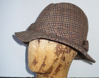 Vintage Country Gentleman Houndtooth Wool Hat