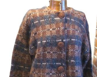 Vintage Mohair Blend Cardigan Sweater