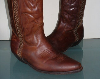 Vintage Cole Hahn Country Cowboy Boots Size 8.5 M