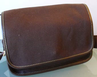 Lands' End  Canvas and  Leather Shoulder Bag