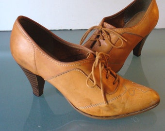 Vintage Fred Braun Heeled Woman s Oxfords Etsy