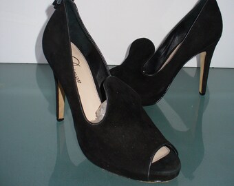 Vintage Delman Suede Stiletto Heels Size 9
