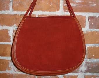 Vintage Davey's Rugged Suede Bohemian  Bag