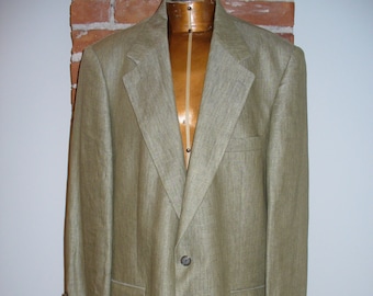 Vintage Brooks Brothers Herringbone Linen Sport Coat