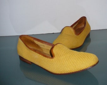 Stubbs & Wootton Linen Twill Flats Size 10