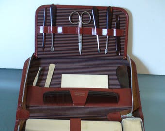 Vintage Western Germany Grooming Case With Tools