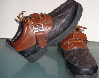 Ralph Lauren Polo Sport Leather And Rubber Short Boots Size 36