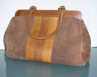 Vintage Industria Argentina Huge Suede Satchel