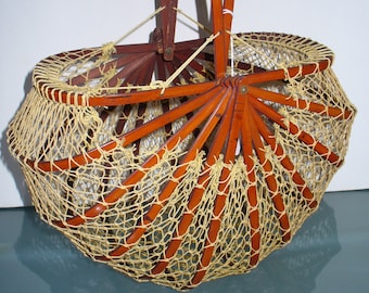 Vintage Japanese Bamboo Folding Slat  Tote Bag