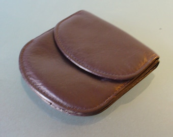 Leather Wallet Change Purse Combo Pouch