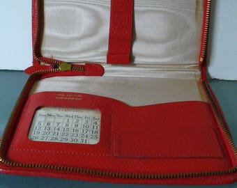 Vintage Red Leather Correspondence Case