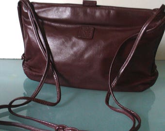 Anne Klein Calderon Oxblood  Gate Mouth  Purse