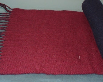 Vintage Made in Uruguay Reversible Wool Neck Scarf