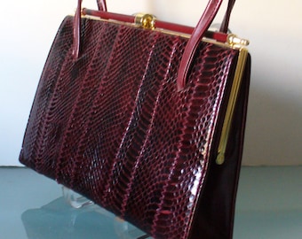 Vintage Adrian Gold London Leather Handbag