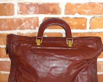 Vintage Tadora Oxblood Briefcase Bag