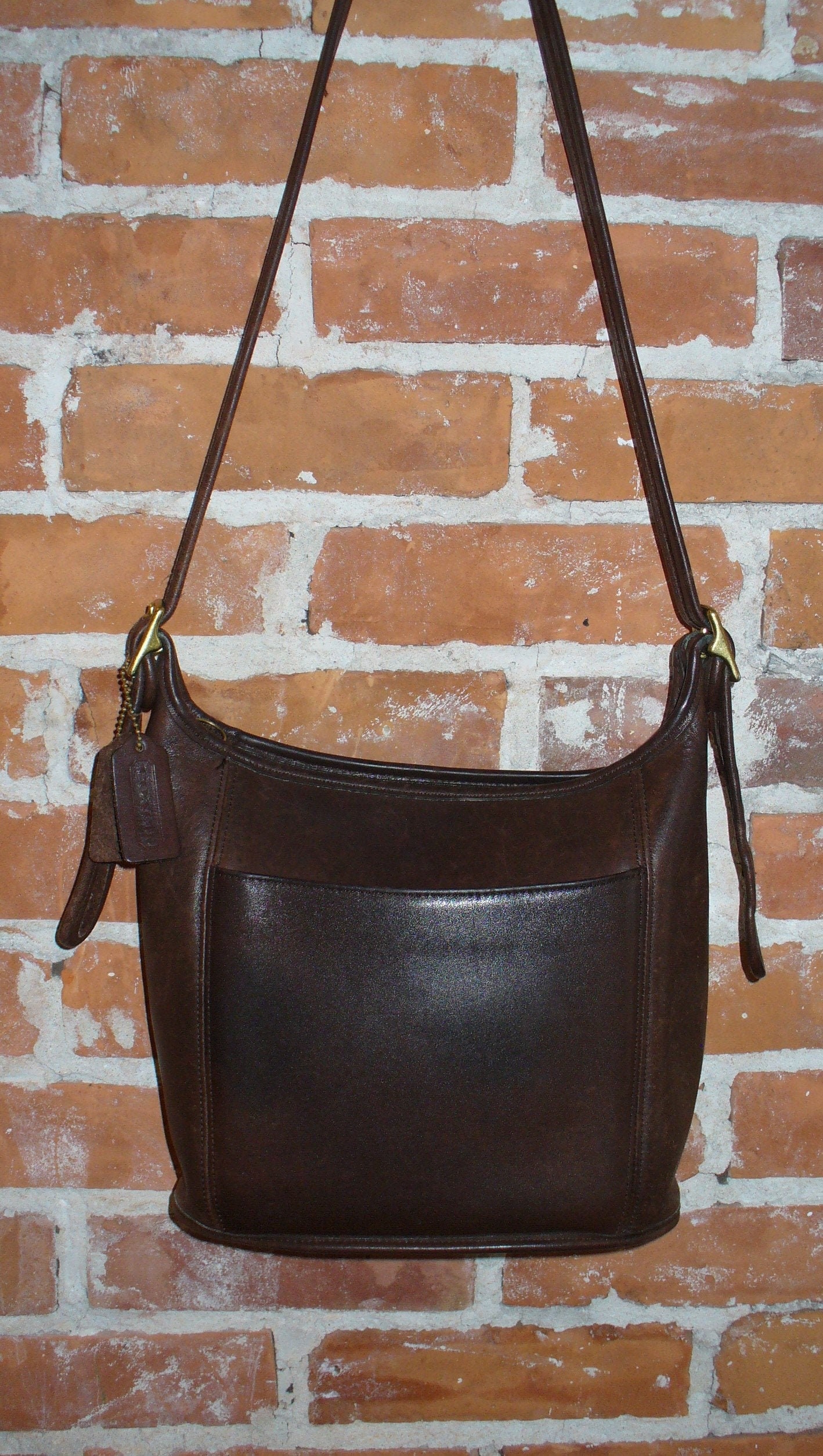 Vintage Coach Brown Legacy Slim Duffle Shoulder Bag - Etsy Vintage Coach Brown Legacy Slim Duffle Shoulder Bag - Etsy