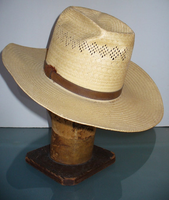 Vintage Pardners Straw Hat Size 7 - image 3