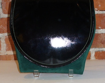 Vintage Bally Made in Italy Emerald Green Suede Purse