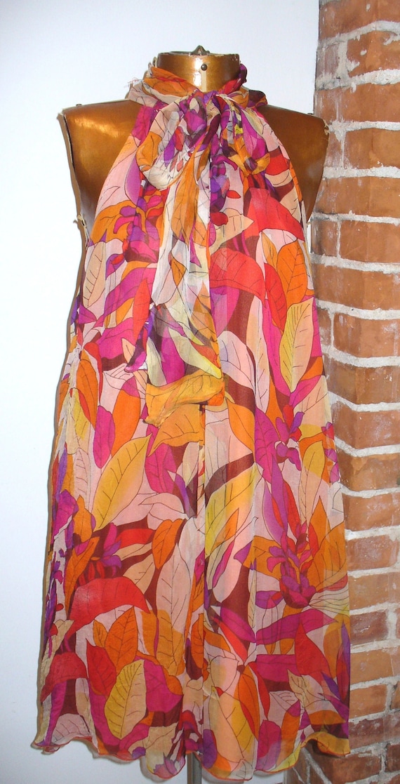 Vintage Serena Kay Made in France Silk Dress Size… - image 1