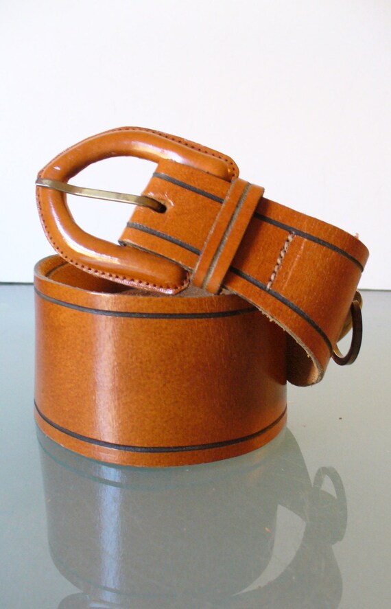 Vintage Antique Saddle Leather Corset Belt