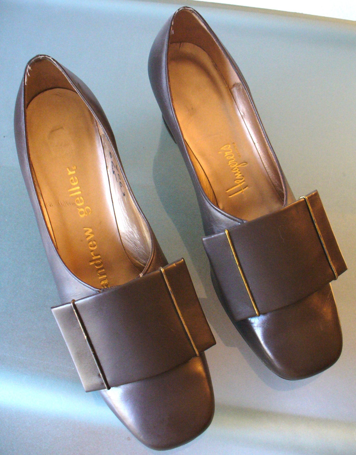 Vintage Andrew Geller Handmade Pilgrim Buckle Shoes Size 7.5B