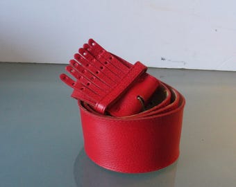 Vintage Benetton Red Preppy Belt Size s/m
