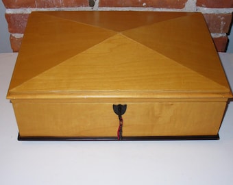 Vintage Large Wooden  Jewelry Box