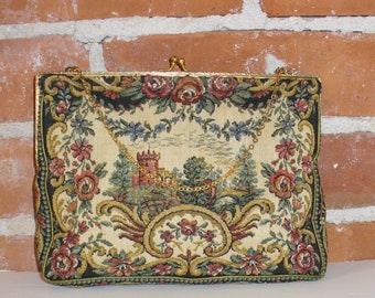 Vintage French Tapestry Bag By Gorwood