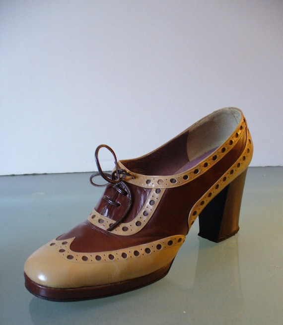 Vintage Enosis Wingtip Platform Shoes