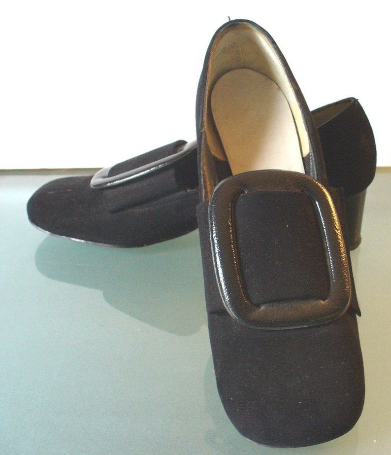 Vintage Viva Americana Suede Pilgrim Buckle Shoes Size 7US | Etsy