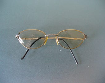 Vintage Norma Kamali Wire Rim Glasses RX Lens