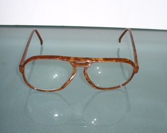 Vintage Swank Made in France Aviator Big Eye Glasses RX Lens
