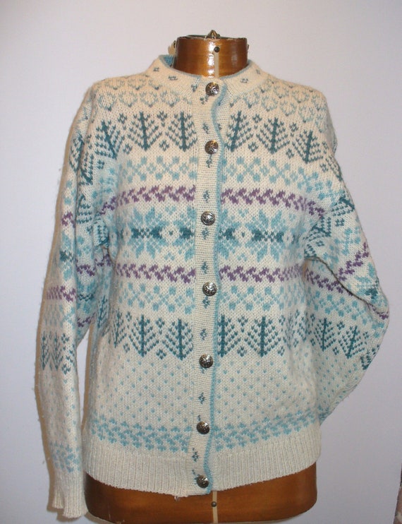 Vintage LL Bean Scandinavian Cardigan Sweater Siz… - image 3