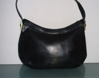 Vintage Koret Black Leather Hobo Bag
