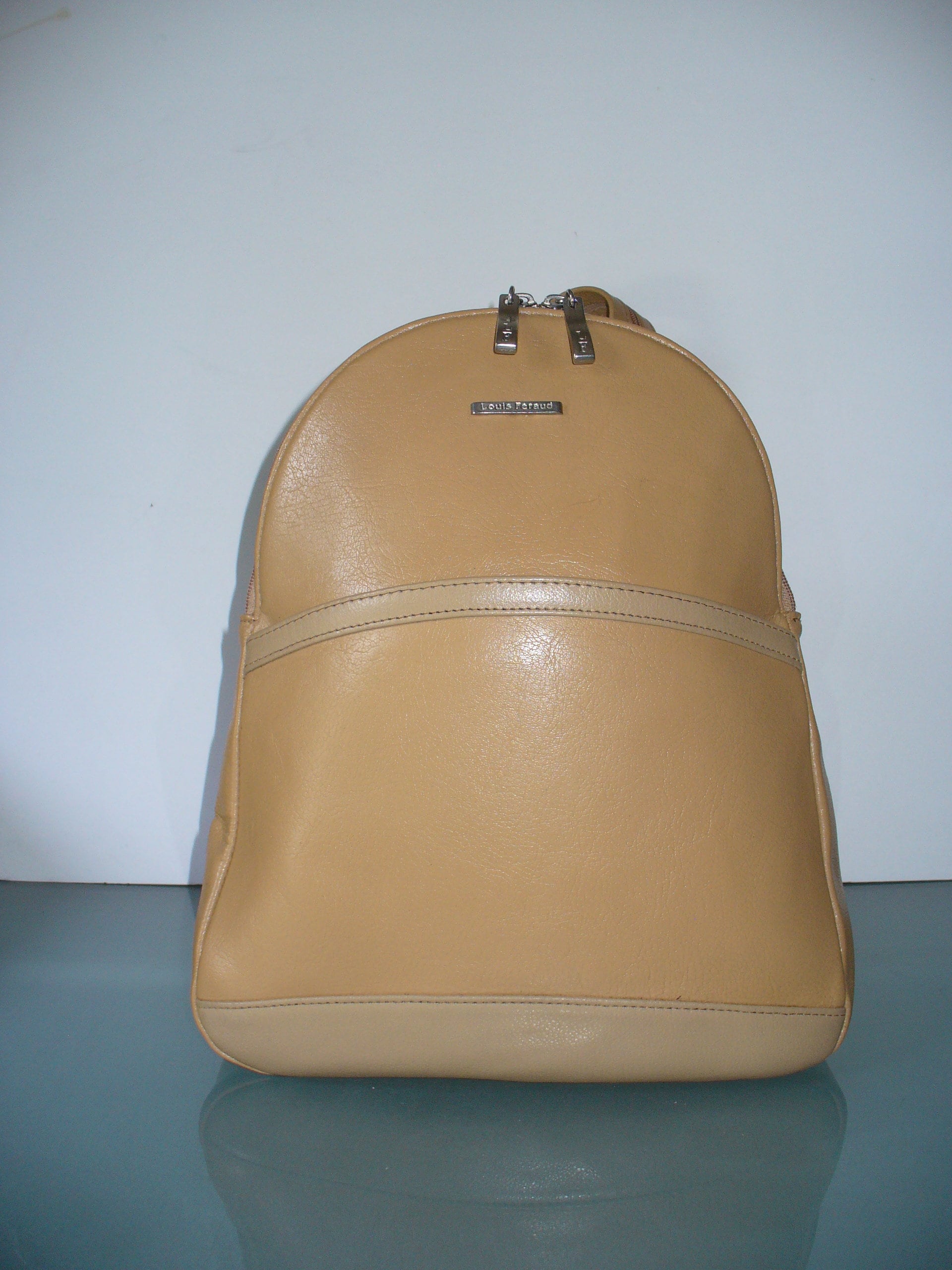 Louis Feraud, Bags, Louisferaudparis Vtg Small Leather Back Pack Satchel  Bag