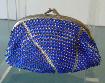 Vintage Beaded Crocheted Coin Pouch