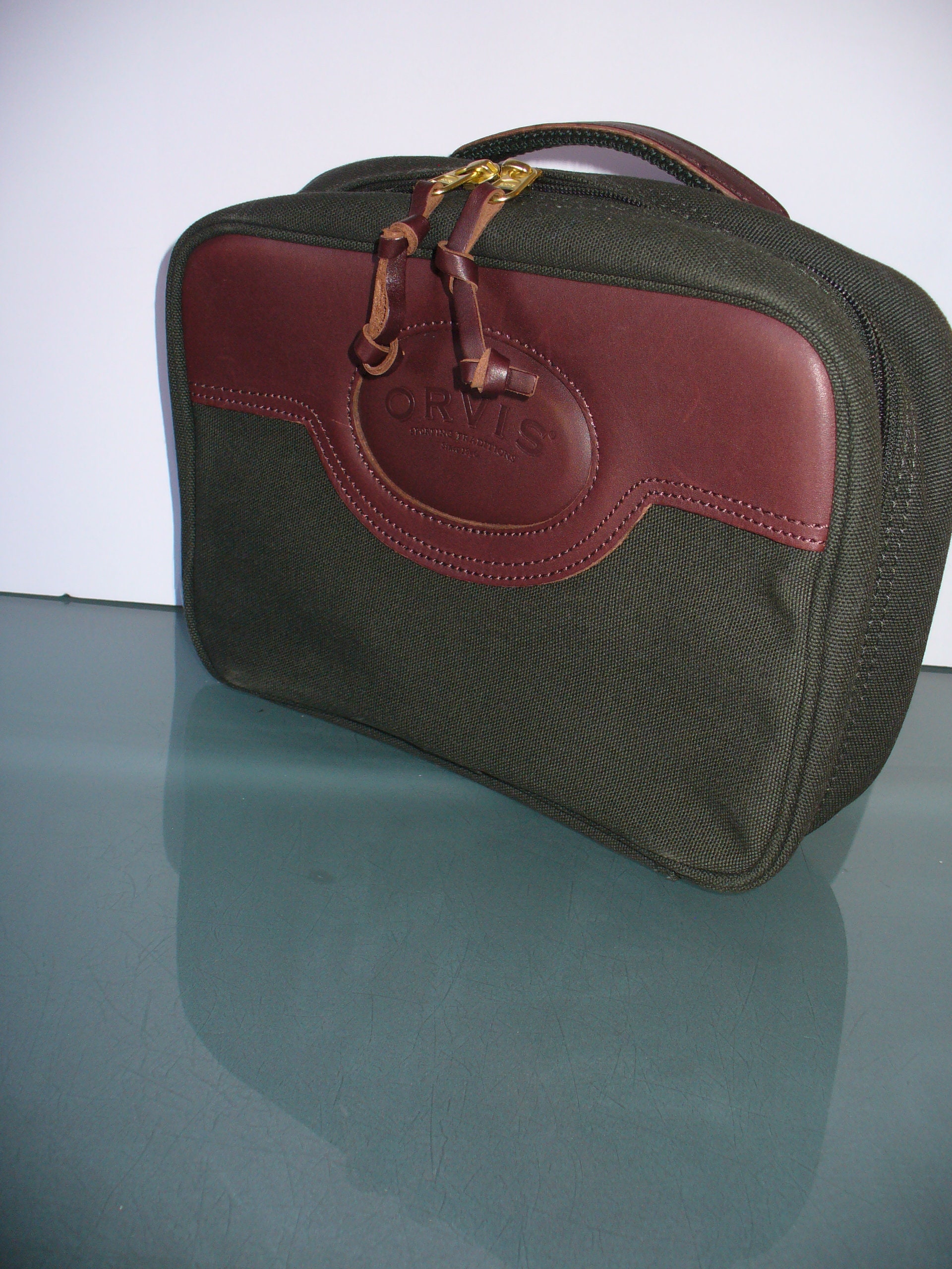 Orvis Canvas Leather Dopp Travel Bag