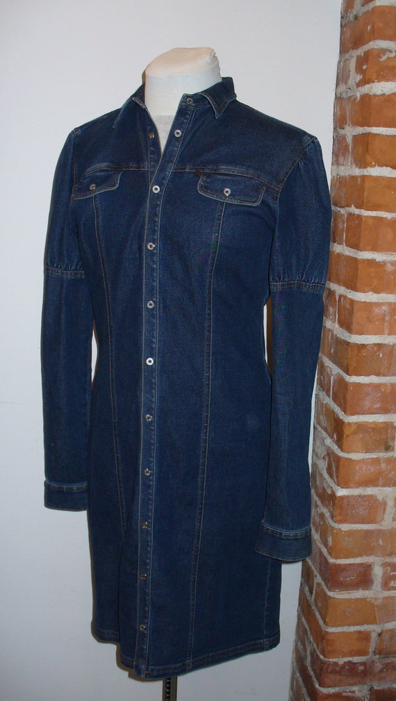 Vintage Ralph Lauren Denim Poet Dress Size 10 - image 2