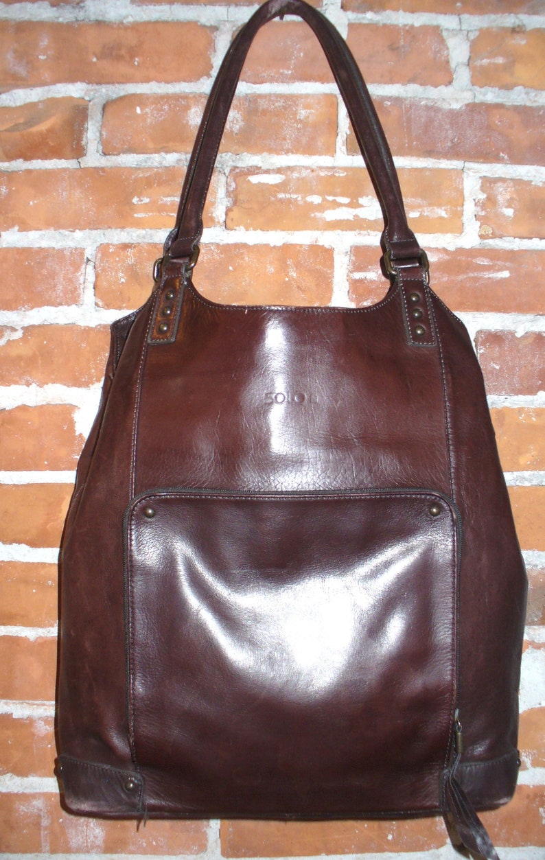 Vintage Solo Leather Business Bag