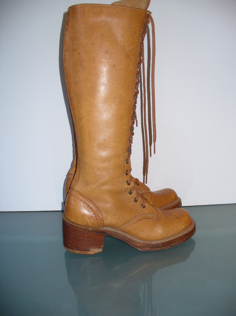 Vintage Bort Carleton Leather Boho Campus Boots Size 6M US