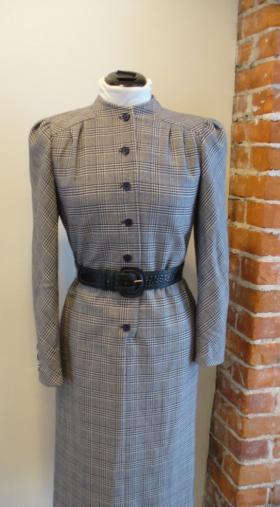 Hardy Amies Savile Row Glen Plaid Dress
