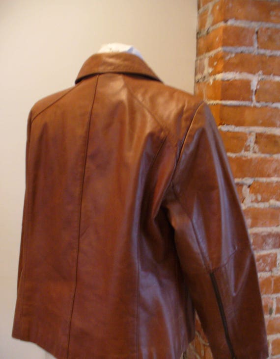 Vintage Leather Moto Jacket - image 5