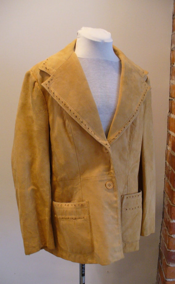 Vintage Palena Knitwear Chamois Suede Jacket 1960'