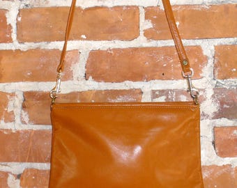 Vintage Tadora Caramel  Clutch Bag