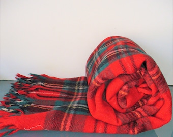 Vintage Tartan Plaid Royal Stewart  Blanket
