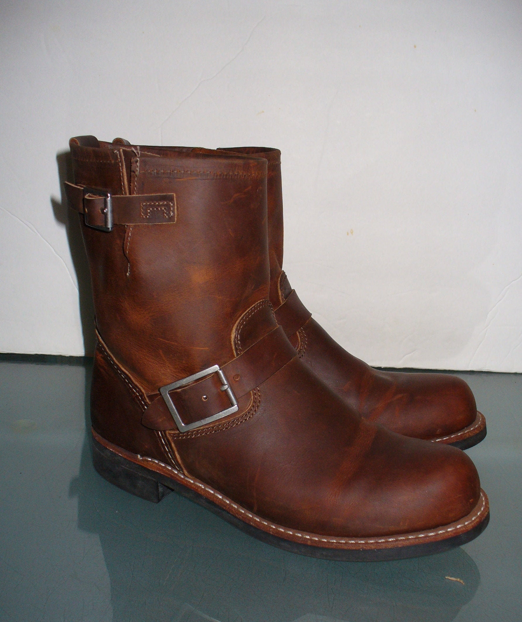 Red Wing Engineer Boots With Buckle Straps 8.5 B