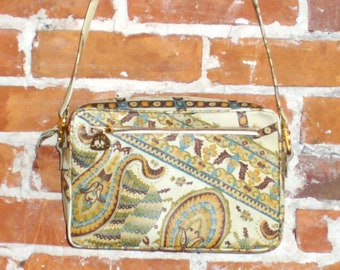 Vintage Morris Moskowitz Paisley Leather Shoulder Bag