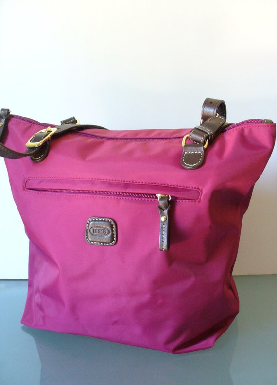 Brics Fuschia Nylon Tote Bag