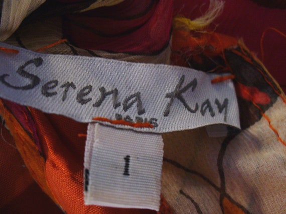 Vintage Serena Kay Made in France Silk Dress Size… - image 2